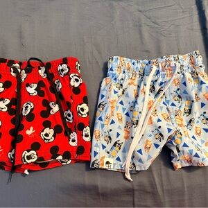 Disney Mickey Mouse Red Swim Trunks for Kids